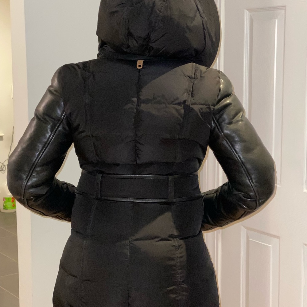 Mackage Down Parka Jacket with leather sleeves - Picture 5 of 10